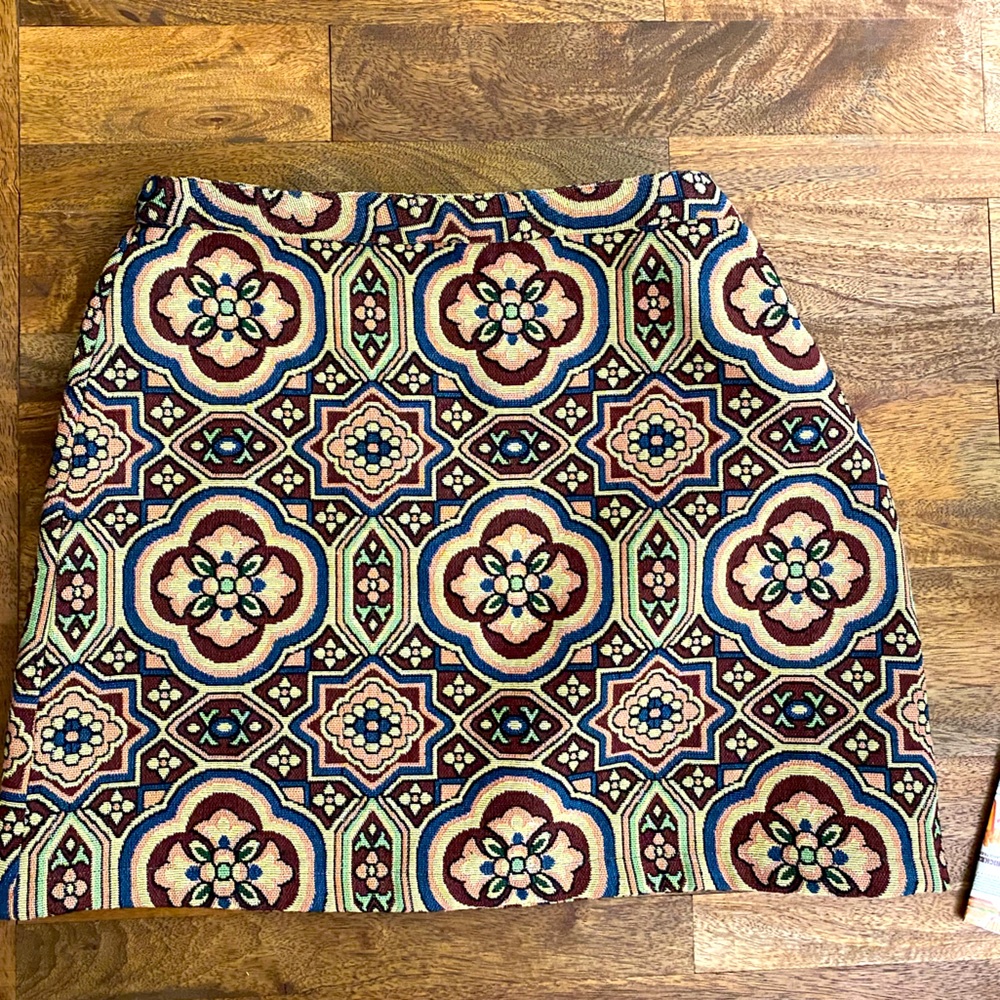 Topshop patterned mini skirt